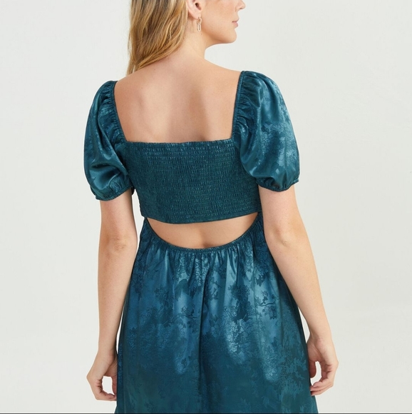 Altar’d State Light Blue Floral Dress Sz M - Picture 5 of 8